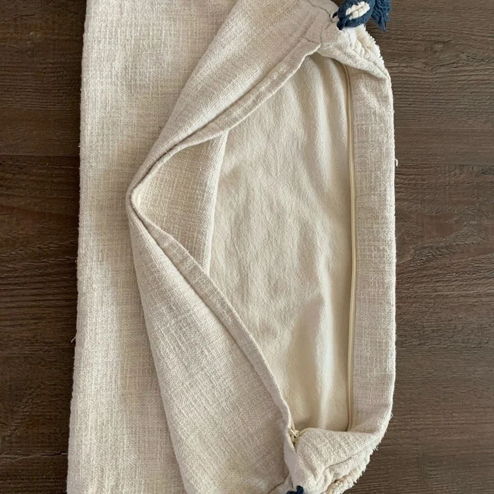 Boho Cream and Navy Decorative Pillow case